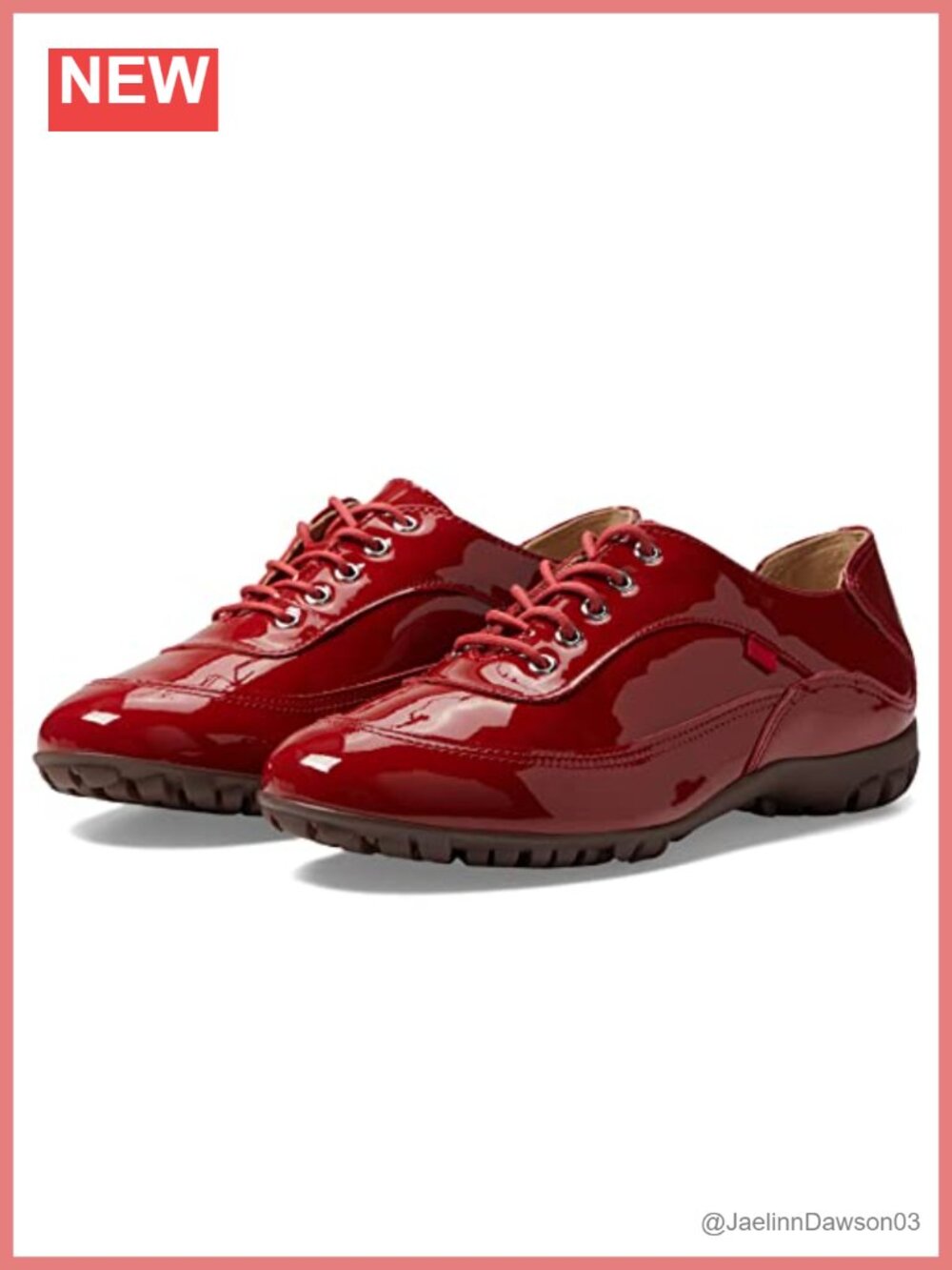 Golf Shoes Leather Lace-Up Low Block Heel Women's Athletic